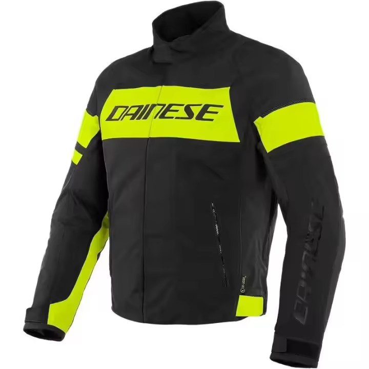 Chaqueta Dainese Saetta D-Dry Negro Amarillo Fluor - 1