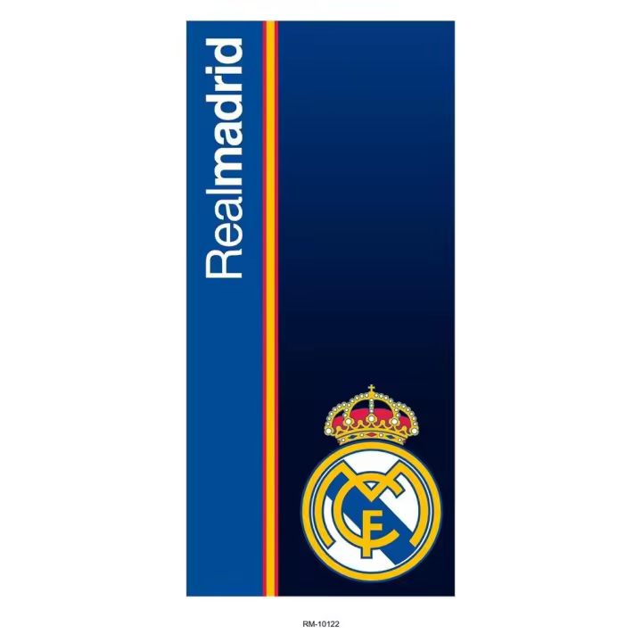 Toalla de Playa Estampada, Modelo NW1385,100% Poliéster Microfibra, 70x140cm, Color Azul, Licencia Real Madrid - 1