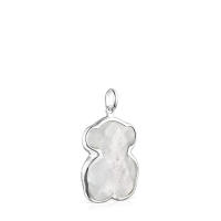 Colgante de oso de piedra preciosa natural de plata esterlina S925, accesorio de collar de bricolaje de lujo que combina con todo - details 37