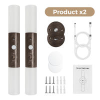 2PCS Luz Nocturna Sensor De Movimiento USB Recargable Madera 700mah LED Para Pared De Dormitorio Pasillo Escalera - details 11