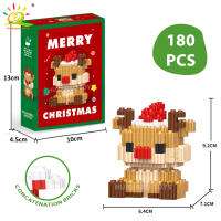 HUIQIBAO Bloques De Construcción Micro De Navidad Con Modelo De Santa Claus Y Payaso De Nieve Regalos De Navidad Para Niños Juguetes Educativos De Bloques Auto-Lock De Plástico ABS - details 5