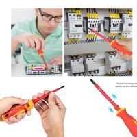 Juego De Destornilladores Aislados Cambiables 380V/13PCS 1000V Con Bits Magnéticos Herramientas De Reparación Para Electricistas - details 15
