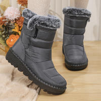 Botas De Nieve Impermeables Antideslizantes Para Mujer Con Peluche Sintética Abrazadera De Plataforma Botines De Invierno Calientes Talla 35-44 - details 11