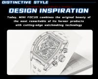 Reloj De Pulsera Deportivo Militar MINI FOCUS Para Hombre Con Cronógrafo Y Manos Luminosas Correa De Silicona Resistente Al Agua Color Azul Moda Casual - details 2