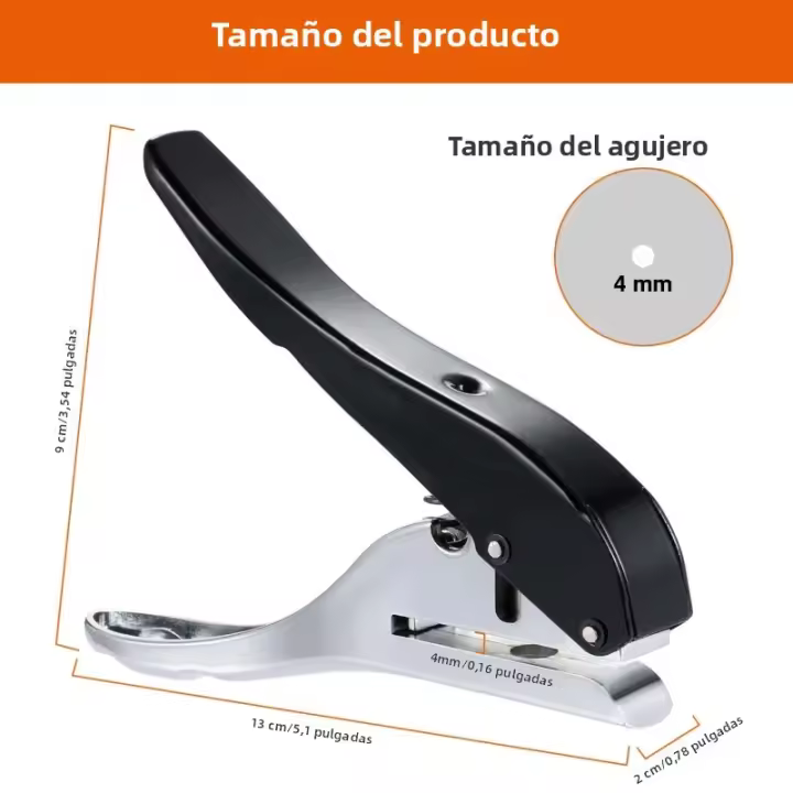 Máquina De Perforación DIY Portátil Con Detección De Página De Libro Perforadora De Hojas De Papel Plástico Y Tarjeta Herramienta De Perforación De 3/4/6/8/10 Mm - 1