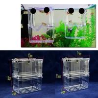 Incubador De Acuario Multifuncional Para Crecimiento De Peces Transparente 1L Con Doble Capacidad Para Guppies Y Reproducción De Peces - details 3