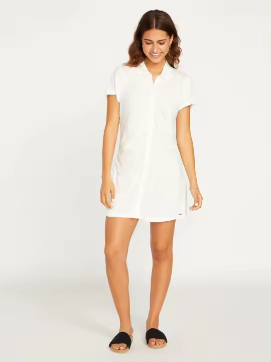 Vestido Volcom CoCo Ho Shirt Dress - Star White - 1