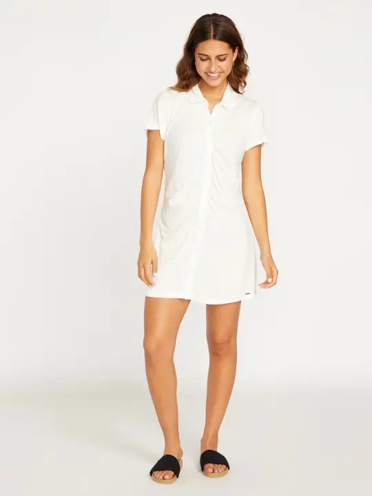 Vestido Volcom CoCo Ho Shirt Dress - Star White - 1