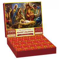 Rompecabezas De Navidad 1008 Piezas Calendario Advenimiento 2024 Regalo De Año Nuevo Juego De Rompecabezas Merry Christmas - details 4