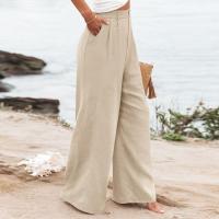 Pantalones Anchos Para Mujer Cintura Alta Elástica Trasera Negocios Casual Largo Pantalones Regulares De Pierna Recta Para Otoño/Invierno - details 13