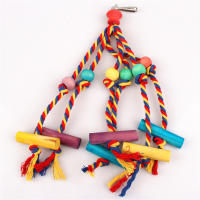 Juguete De Madera Para Aves Accesorios Aleatorios Colores Juguete De Masticar Resistente a La Caja Para Papagayos Pequeños Y Grandes Juguete De Entrenamiento - details 4