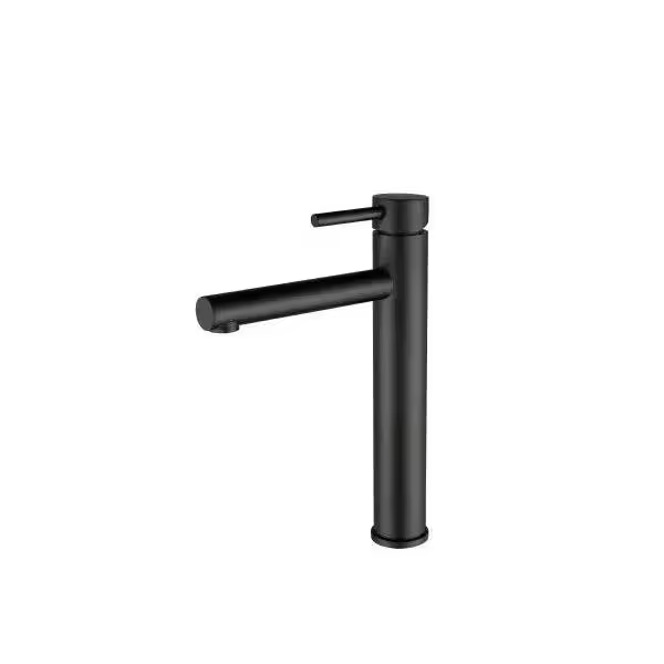 VALAZ Palancia Grifo de lavabo monomando alto con caño recto elaborado en latón color negro mate - 1