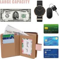 Monedero para mujer, monedero pequeño de cuero plegable para mujer con tarjetero para tarjeta de crédito, identificación y efectivo (rosa) - details 4