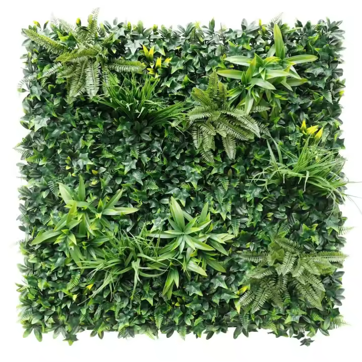 BONERVA - Jardín Vertical Artificial 1 Pieza 100x100cm (1m²) - Planta artificial decoración hogar, valla de privacidad - 1
