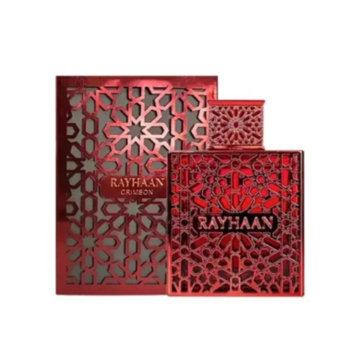 Crimson Rayhaan Perfume Arabe 100% Original Hombre 100 ml – Fragancia Oriental Elegante y Sofisticada