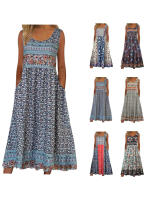 Vestido Casual Sin Mangas para Mujer – Estampado de Verano 2025, Estilo Jersey, Talla Grande, Moda Primavera-Verano Europa y EE. UU. - details 1