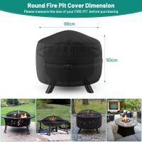 Cubierta Redonda De Acero Para Piletas De Fuego 600D Tela De Oxford Resistente Al Viento Y Anti-UV Para Muebles Al Aire Libre - details 0