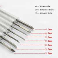 Set De 7 Herramientas De Grabado Miniatura Para Coche Y Madera Cuchillo De Grabado De Oliva Herramienta De Grabado En Acero Inoxidable Para Trabajos De Madera - details 6