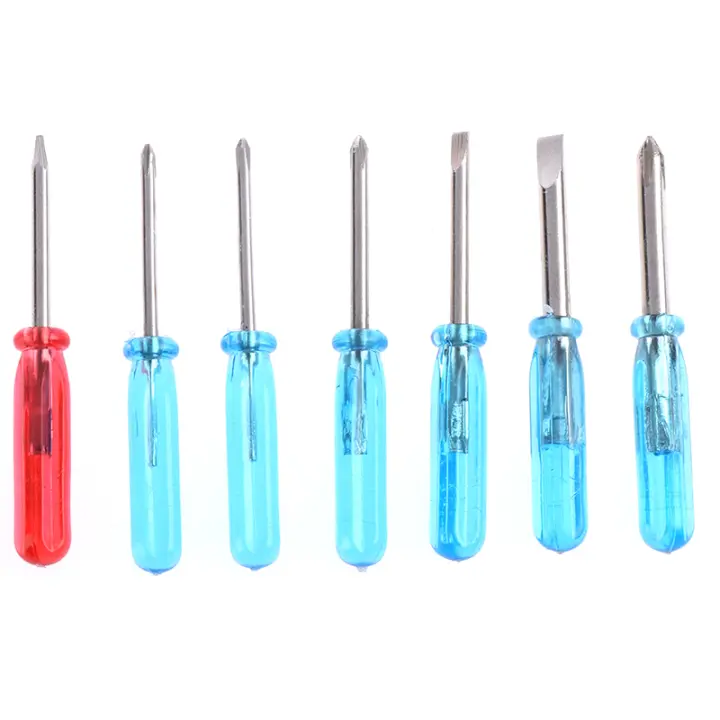 Set De Destornilladores Miniatura 7 Piezas 45mm X 3mm Azul Herramienta De Reparación Para Ejercitar La Habilidad Manual - 1