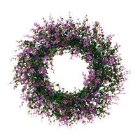 Corona De Lavanda Para Puerta De Entrada Decorativa De 16 Pulgadas Para Boda Decoración Rústica Para Exterior Fiesta De Presentación Primavera - details 3