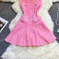 Vestido Corto Plisado De Moda Verano 2025 Para Mujer YuooMuoo Con Cuello Redondo Y Cintura Ajustada Vestido De Fiesta A-line Streetwear - details 10