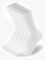 5 Pairs Men Crew Socks Black And White Middle Tube Streetwear Soft Breathable Cotton Casual Socks - details 1