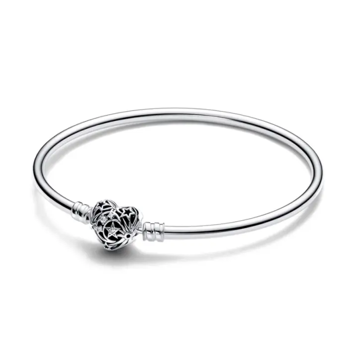 Pandora Pulsera con cierre de corazón celestial 593400C01 , para Mujer - 1