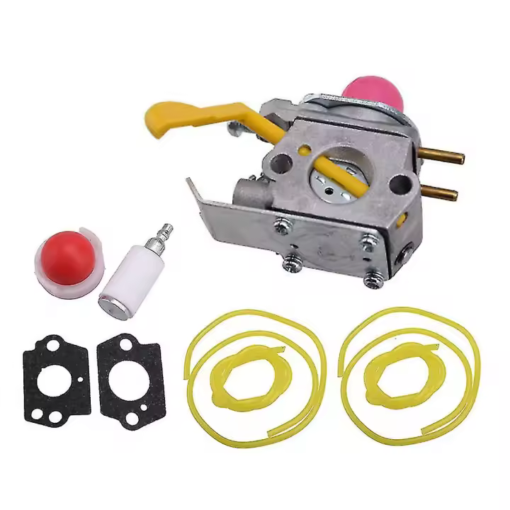 Carburador con kit de juntas compatible con Jonsered Gt2124c Partner B250 Colibri, cebador, filtro de combustible, líneas de combustible, recortadora, piezas de cortacésped. - 1