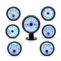 Gauge De RPM Y Tensión Con LED Azul En Caja Negra 2''52mm Para Medición De Temperatura De Aceite Y Presión De Aceite ABS Metálico - details 0