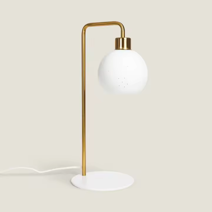 Ledkia Lámpara de Mesa de Metal y Cerámica Juncadella Blanco - 1