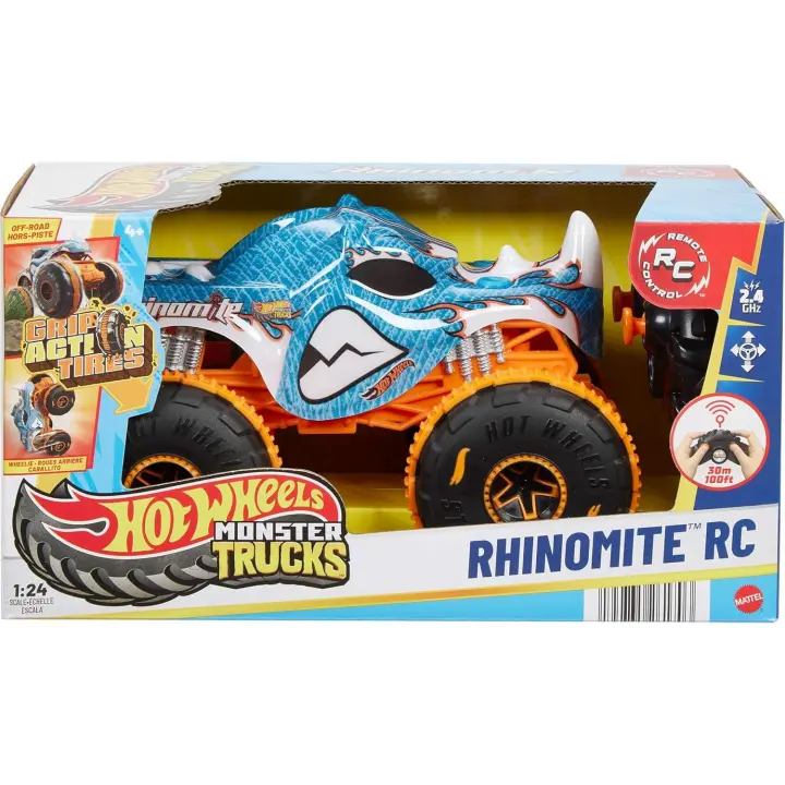 HOT WHEELS Monster Trucks RC 1:24 Rhinomite (Mattel JBK11) - 1