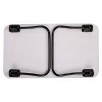 Max Home - Mesa plegable de desayuno multiusos, 53x30x22 cm, de madera y acero, bandeja para cama, sofá, ordenador portátil, mesita auxiliar, mesas plegables portátiles, estilo industrial, multifunción - details 4