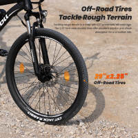 Touroll U1 Bicicleta eléctrica MTB de neumático de 29" para todo terreno con motor de 250W, batería extraíble de 36V 13Ah, alcance máximo de 65 km, engranaje de 21 velocidades Shimano, freno de disco impermeable IPX4 - details 14