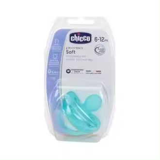 Chicco Physio Soft Chupete Silicona Anatómico 6-12M Azúl - 1
