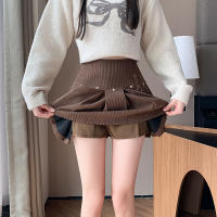 Falda Plisada Retro Estadounidense Para Mujer Alta Cintura Y2k Casual Escuela Lindo Corta Corduroy Falda Corta Para Niñas - details 2