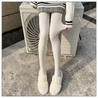 Medias De Pescar Japonesas Para Mujer Blancas Tejidas Con Torsión Leggings Elásticos De Otoño Solids Medias De Ropa Interior - details 10