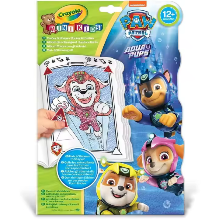 PAW PATROL disney Crayola Color & Formas Pegatinas Actividades, multicolor 81-1373 - 1