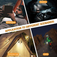 Luz De Lectura Portátil Para El Cuello Con 4 LED Recargable USB 3 Colores Lámpara Nocturna Para Costura Tejer Camping Reparación - details 5