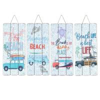 CAPRILO REGALOS & DECORACIÓN Set de 4 Adornos Pared Decorativos de Madera "Surf-Beach". Cuadros y Apliques. Decoración Hogar Marinera. Muebles Auxiliares. Regalos Originales. 15 x 0,90 x 34,50 cm. - details 0