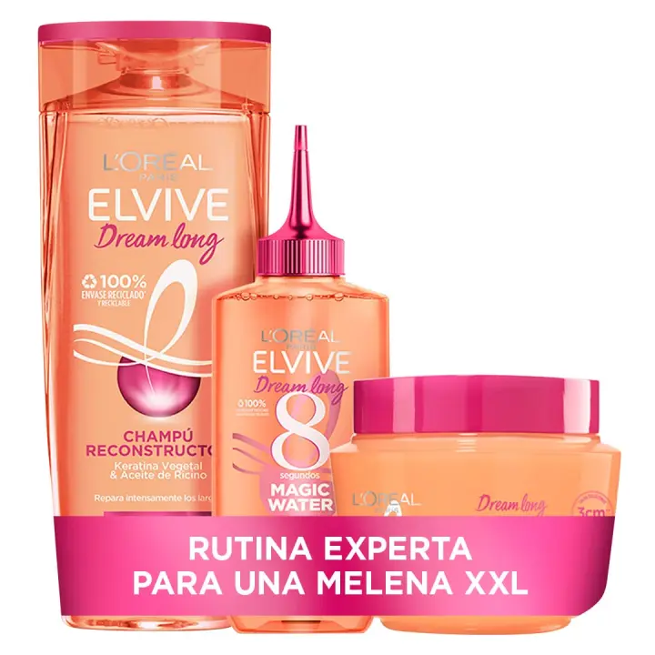 L'Oréal Paris | Cofre de Elvive Dream Long Cofre Champú + Tratamiento Magic Water + Mascarilla - 1
