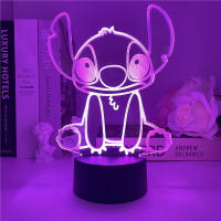 Lámpara De Noche LED Anime Stitch 3D Iluminador De Dibujos Animados Para Decoración De Habitación Regalo De Cumpleaños - details 13