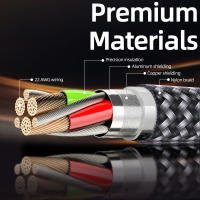 Cable Lightning a USB C LAlHONEN MFi Certificado Para iPhone 14 13 12 11 XS XR X 1m 2m 3m 10ft Carga Rápida 8-Pin Braided Material - details 2
