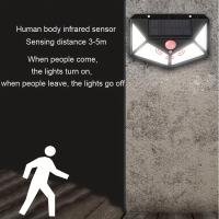 Lámpara De Pared Solar Con Sensor De Movimiento Y Sensor Humano Impermeable Para Jardín Patio Escaleras Luz De Porche - details 5