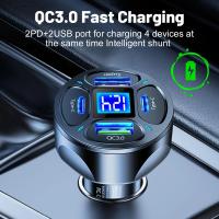 Cargador De Coche 66W USB PD Con 2 Puertos USB Y 2 PD Cargador Rápido 3.0 Para iPhone Xiaomi Samsung Adaptador De Carga Rapida - details 3