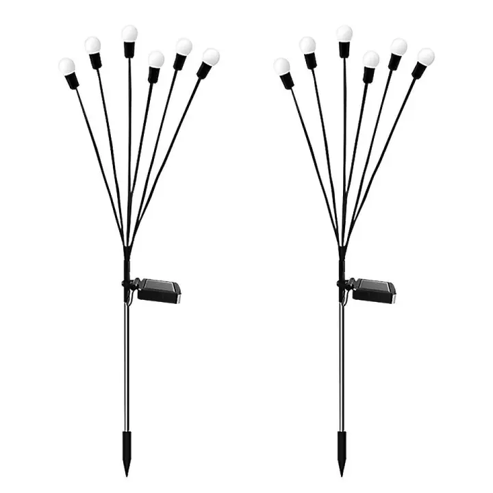 Luces solares para jardín (2 unidades), 10 LED, luciérnagas solares, luces solares para exteriores, impermeables, luciérnagas solares, luces solares para jardín - 1