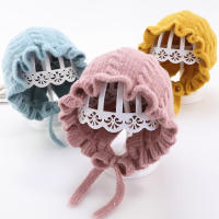 Gorro De Punto Para Bebés Niñas Invierno Con Volante Y Protección De Orejas Ajustable Y Grueso Gorro De Algodón Unisex Para Recién Nacidos Hasta 24 Meses - details 0