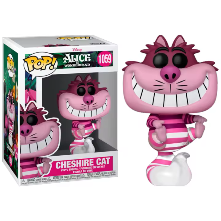 Funko Cheshire Gato loco Risón Burlon 1059 Disney Alicia Pais de las Maravillas Funko Pop Alice Wonderful Land Clásico Dibujos - 1