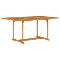 vidaXL Mesa de jardín de madera maciza de teca 150x90x75 cm en forma Ovalado/Rectangular | estructura resistente ideal para salón dormitorio o estudio - details 1