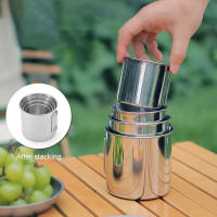 Taza De Camping Plegable Al Aire Libre Con Mango De Acero Inoxidable Para Cerveza Whiskey Café Leche Agua Vaso De Viaje Para Hogar - details 2
