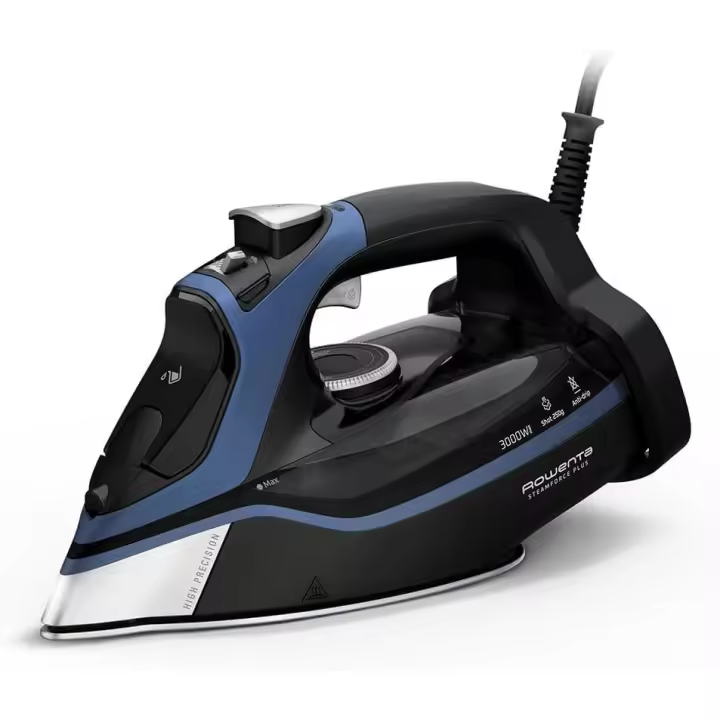 Plancha de vapor - Rowenta DW9411D1 Steamforce Plus, 3000 W, 250 g/min, 0.35 l, Microsteam 400 HD Profile, Antigoteo, Antical, Vapor Vertical, Azul - 1